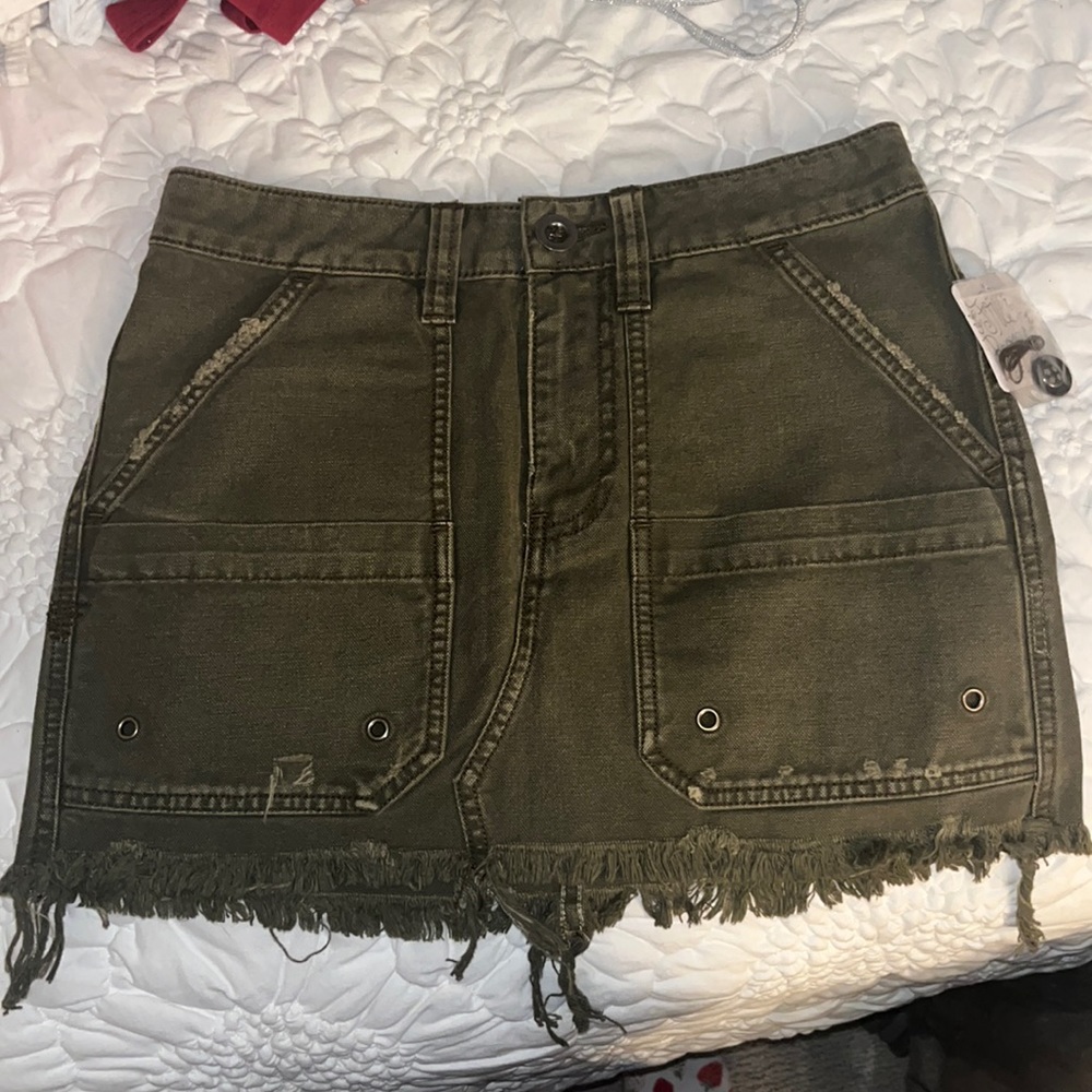 Free People Cargo Mini Skirt